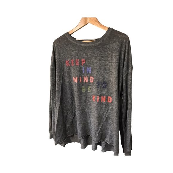 C&C California | Gray keep in mind to be kind graphic lightweight long sleeve - Picture 3 of 8